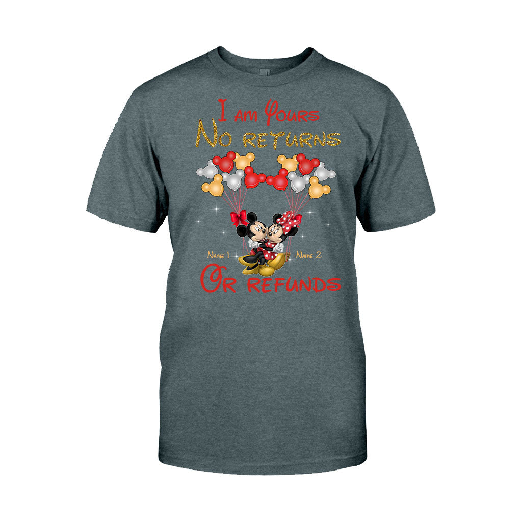 Personalized Couple T-Shirt & Hoodie with Custom Names Gift