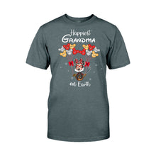 Load image into Gallery viewer, Personalized Grandma T-Shirt &amp; Hoodie with Happiest Grandma Design
