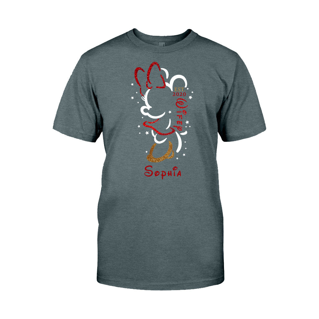 Personalized Couple T-Shirt and Hoodie Set with Names for Anniversary Gift
