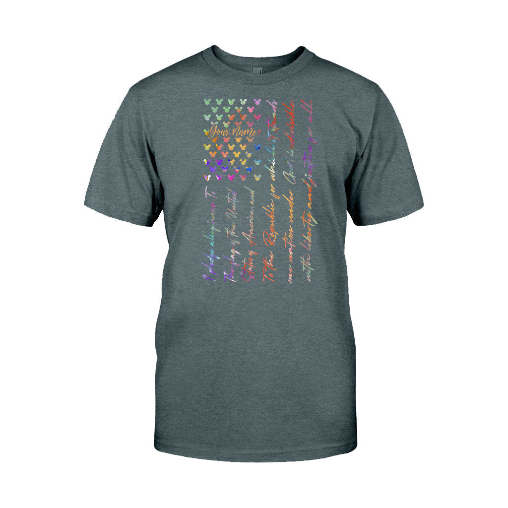 Personalized Mouse Ears Pledge of Allegiance T-shirt & Hoodie for Independence Day