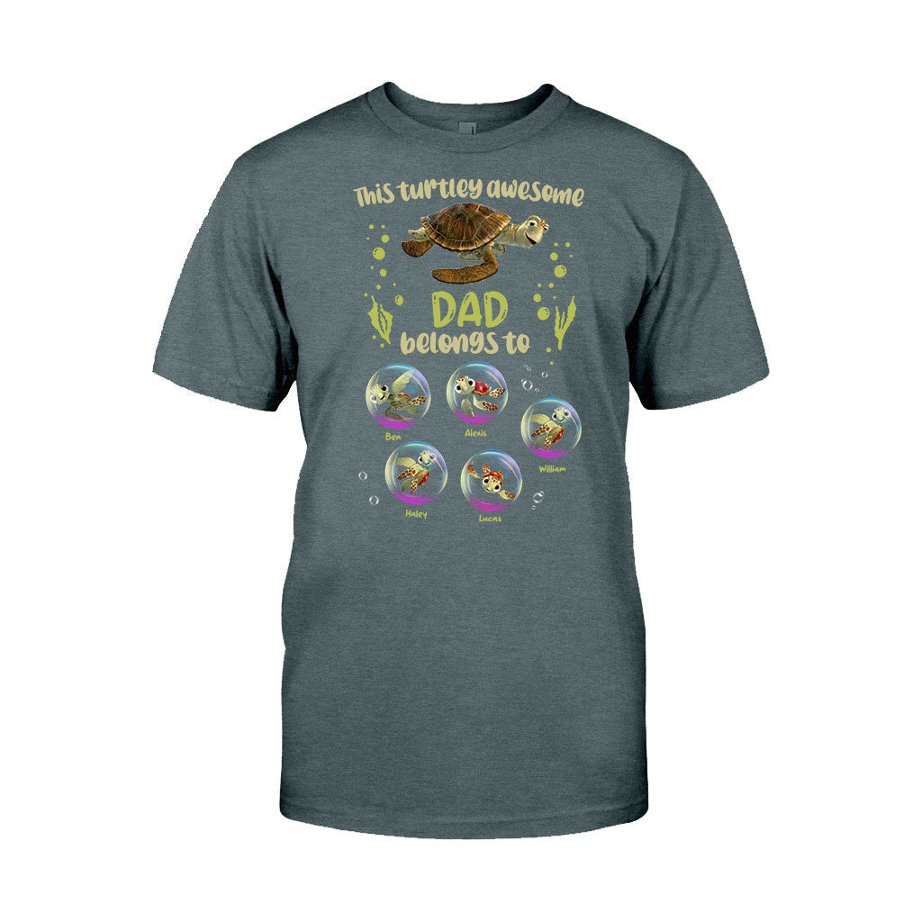 Personalized Turtley Awesome Dad T-shirt & Hoodie Gift