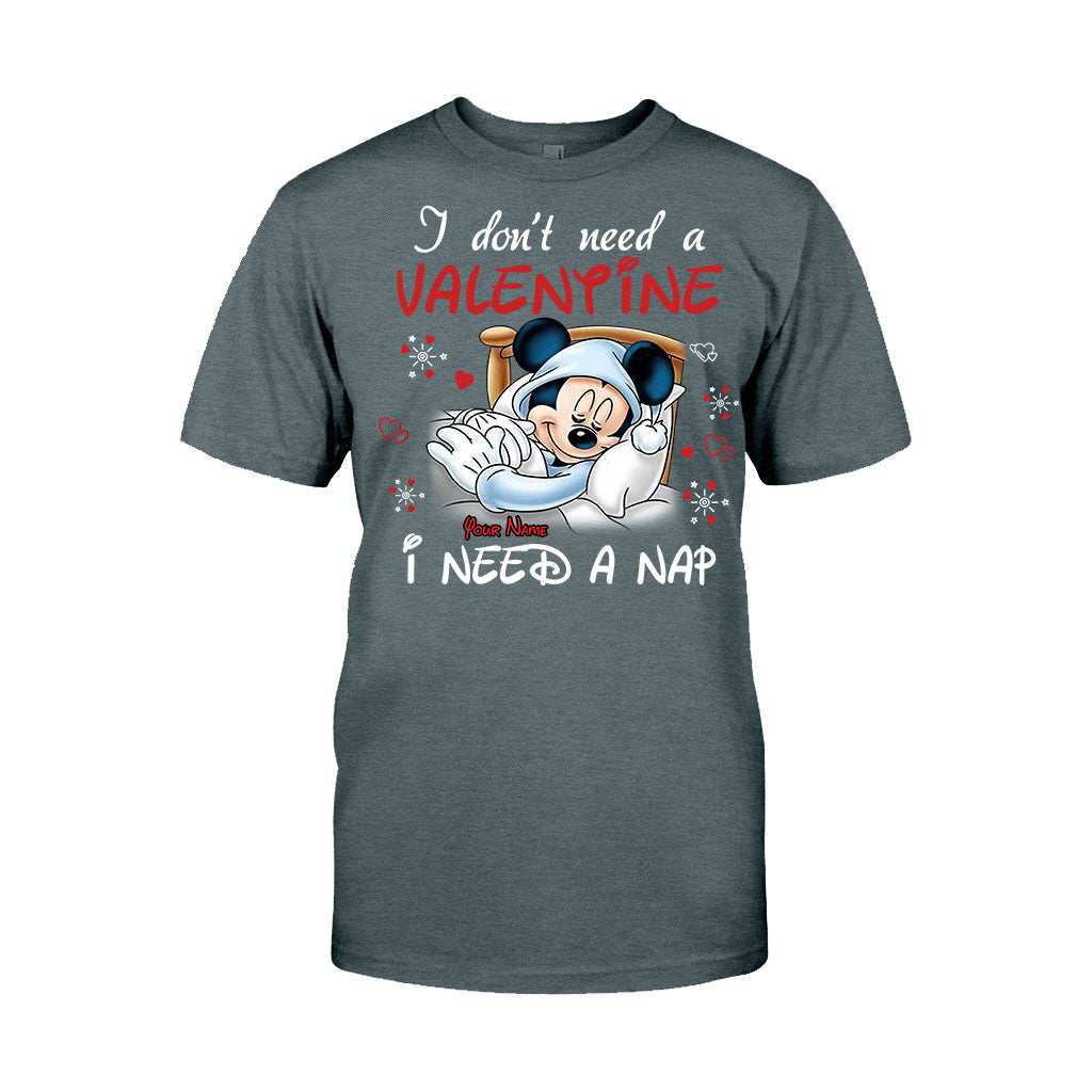 Personalized Valentine T-shirt with Mickey Mouse Design for Her
