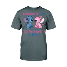 Load image into Gallery viewer, Personalized Couple T-shirt &amp; Hoodie Connected To Love Gift
