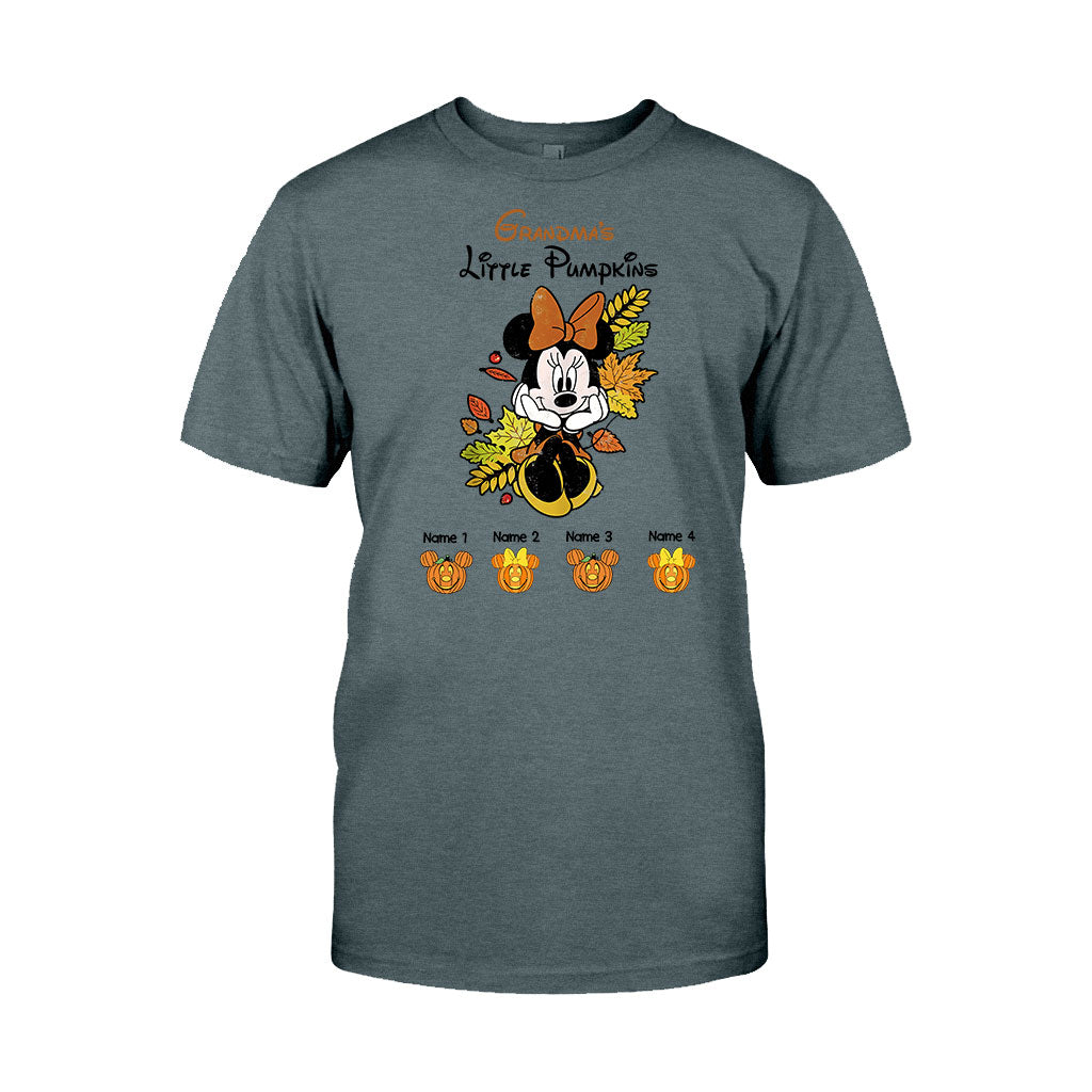 Personalized Grandma T-Shirt & Hoodie with Little Pumpkins Design
