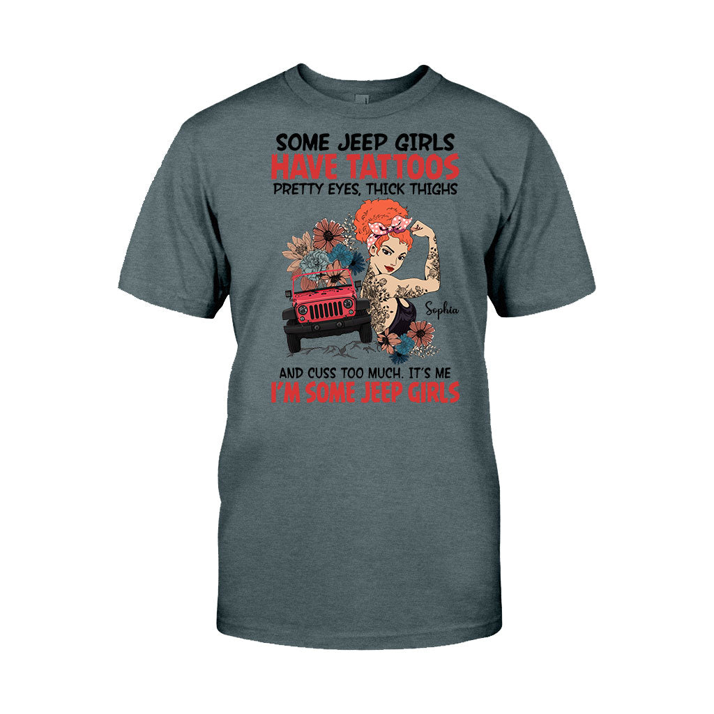 Personalized Jeep Girls T-Shirt Custom Name Gift for Her