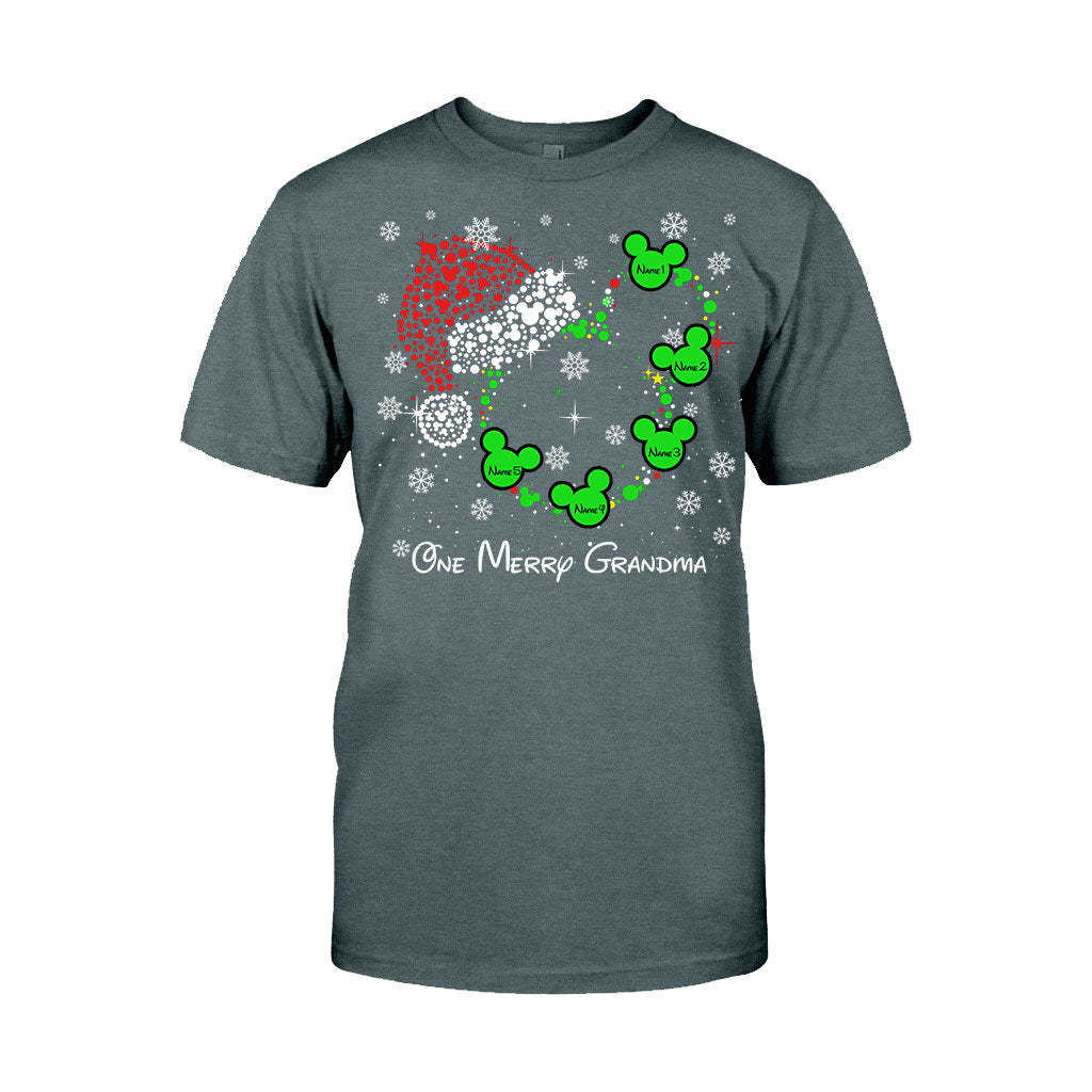 Personalized Christmas T-Shirt & Hoodie for Grandma | Custom Names
