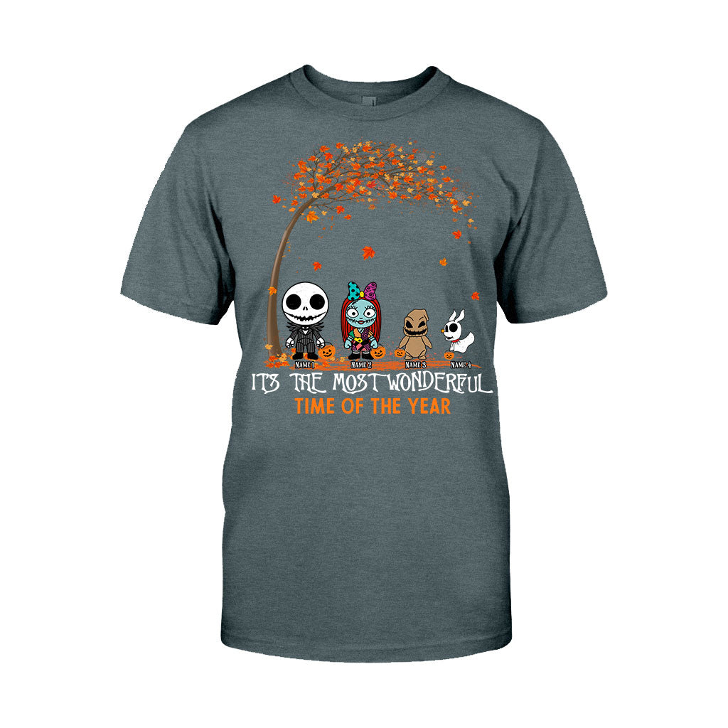 Personalized Halloween T-shirt & Hoodie with Custom Names for Family