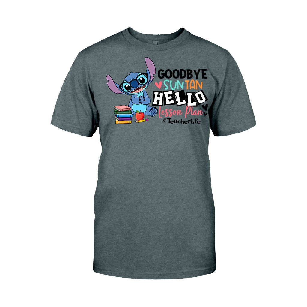 Personalized Teacher T-shirt & Hoodie Goodbye Suntan Lesson Plan Gift