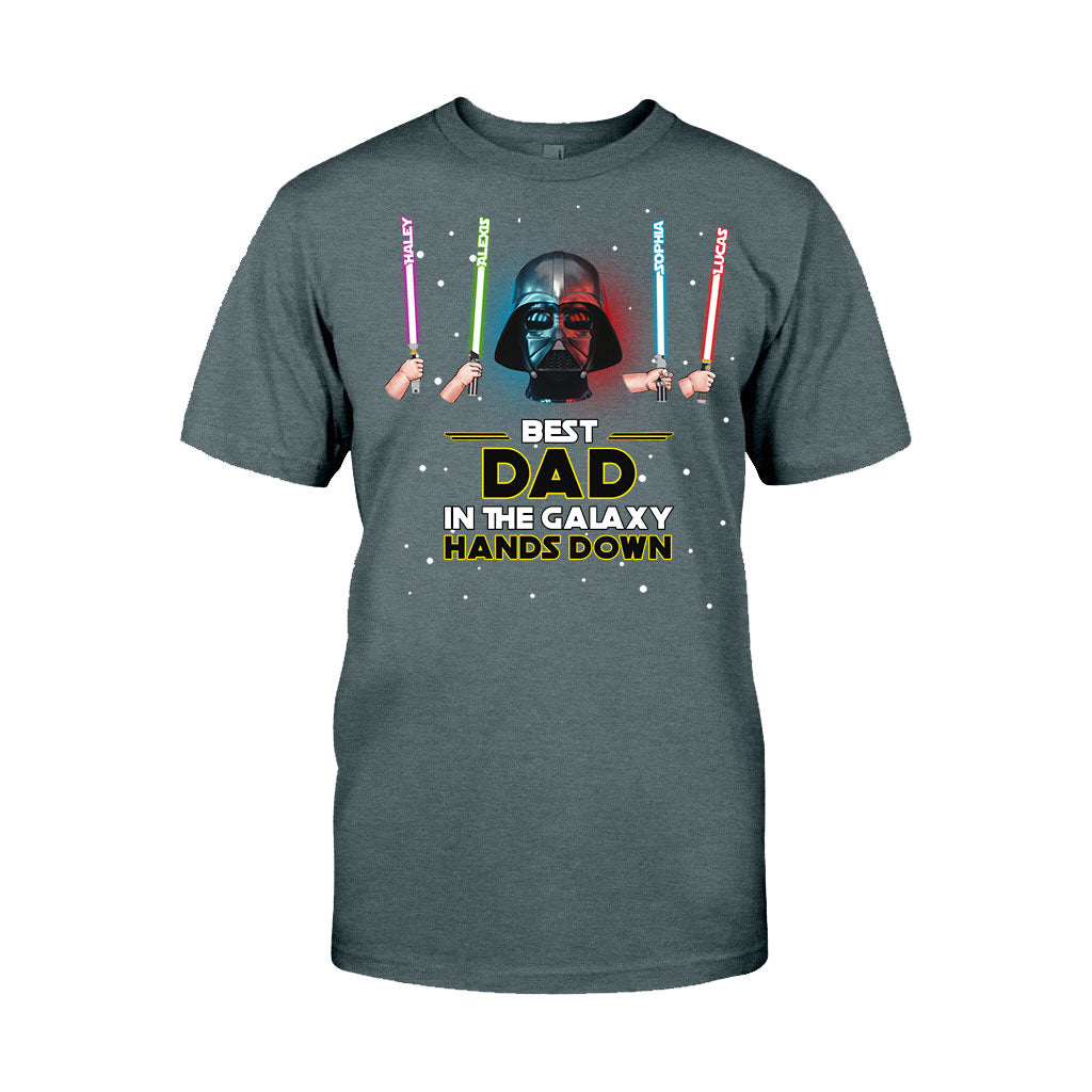 Personalized Best Dad in the Galaxy T-shirt & Hoodie Gift