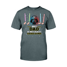 Load image into Gallery viewer, Personalized Best Dad in the Galaxy T-shirt &amp; Hoodie Gift

