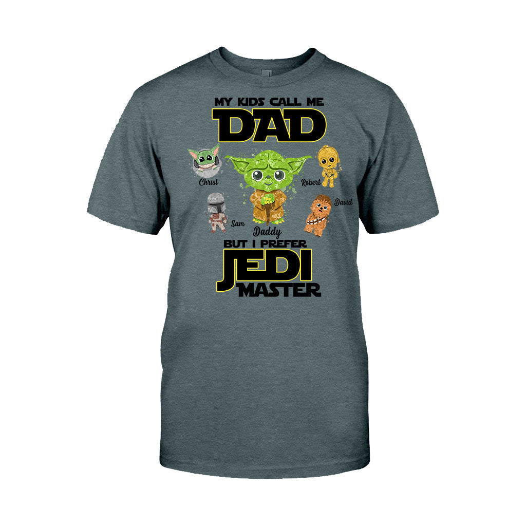 Personalized Jedi Master T-shirt for Dad with Custom Names