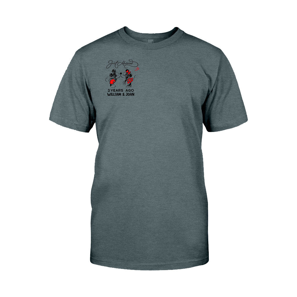 Personalized Just Married Couple T-Shirt & Hoodie Gift
