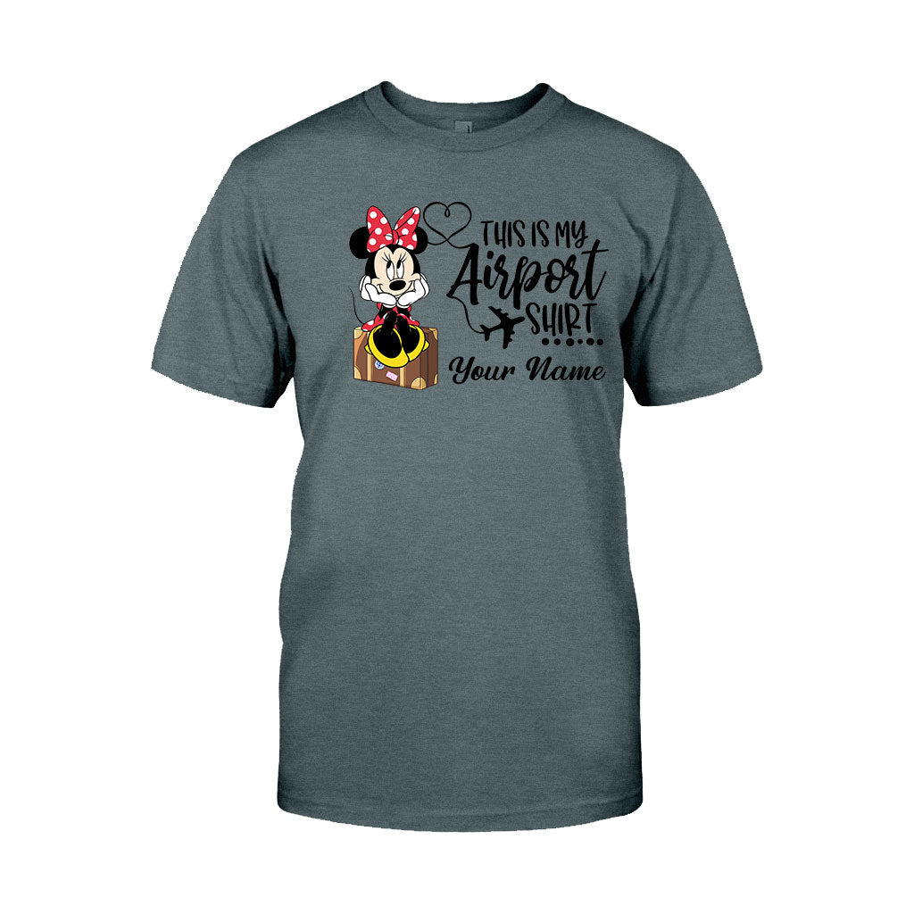 Personalized Mouse Airport Shirt Custom Name T-shirt Hoodie Gift for Travelers