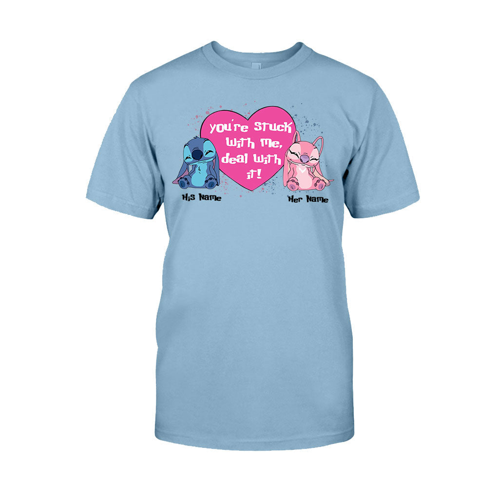 Personalized Couple T-shirt and Hoodie You're Stuck With Me Gift