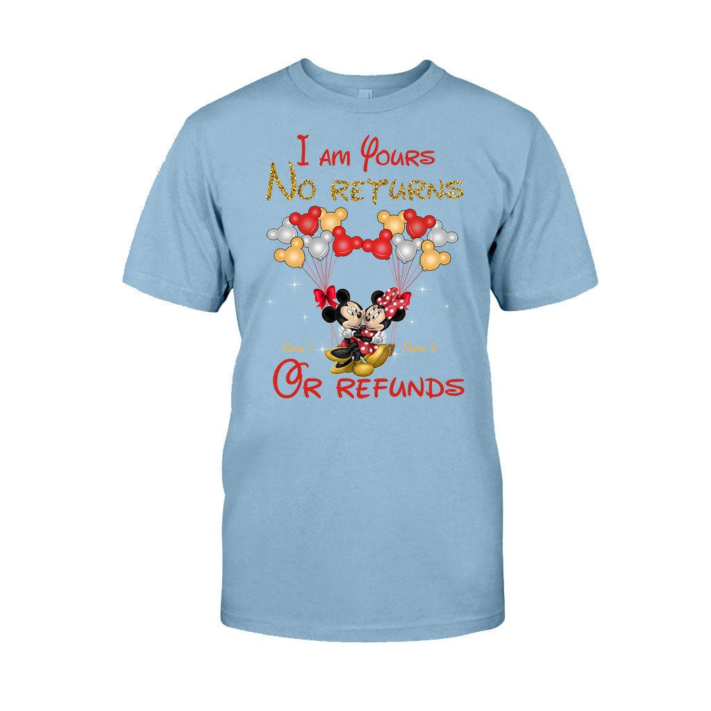 Personalized Couple T-Shirt & Hoodie with Custom Names Gift