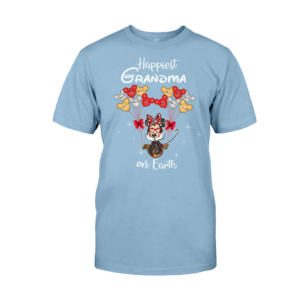 Personalized Grandma T-Shirt & Hoodie with Happiest Grandma Design