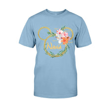 Load image into Gallery viewer, Personalized Floral Mouse Ears T-Shirt for Grandma - Custom Nana Gift
