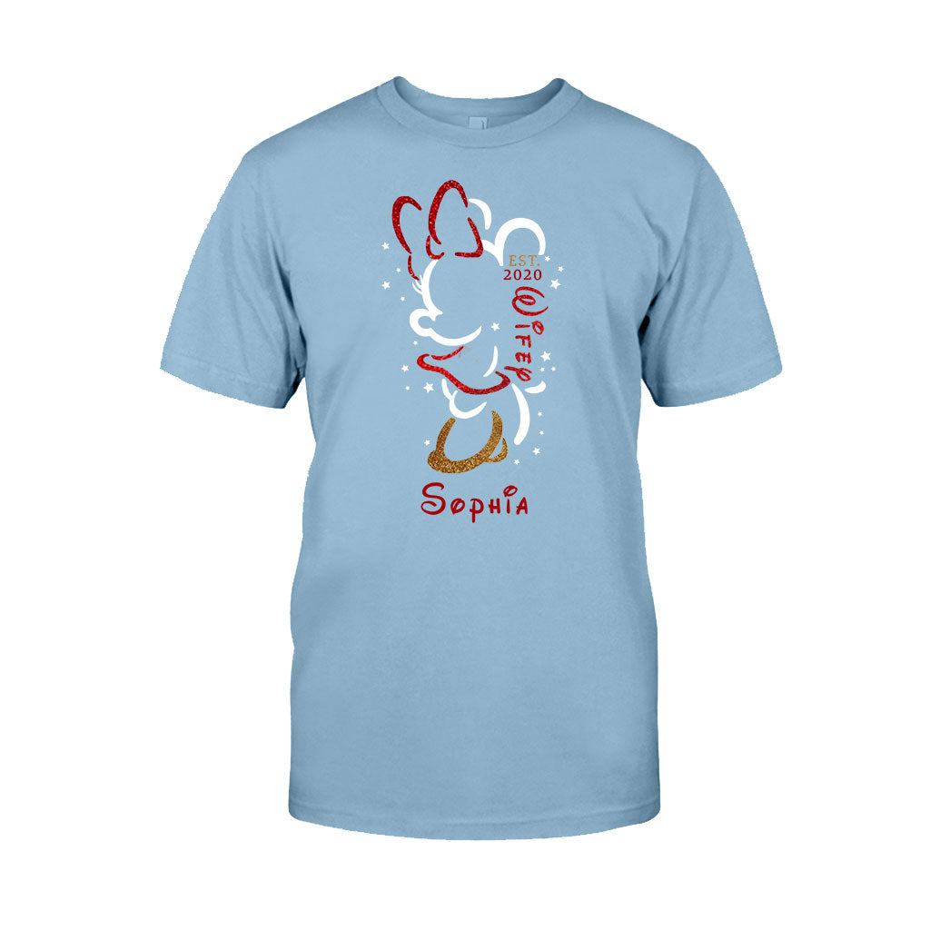 Personalized Couple T-Shirt and Hoodie Set with Names for Anniversary Gift