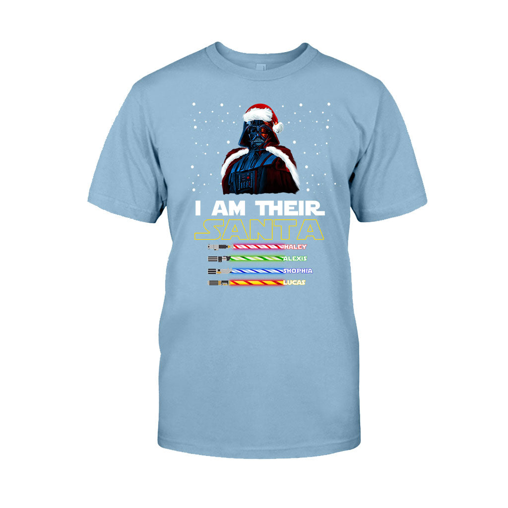 Personalized Christmas T-Shirt & Hoodie Gift for Dad - I Am Their Santa