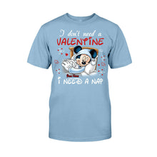 Load image into Gallery viewer, Personalized Valentine T-shirt with Mickey Mouse Design for Her
