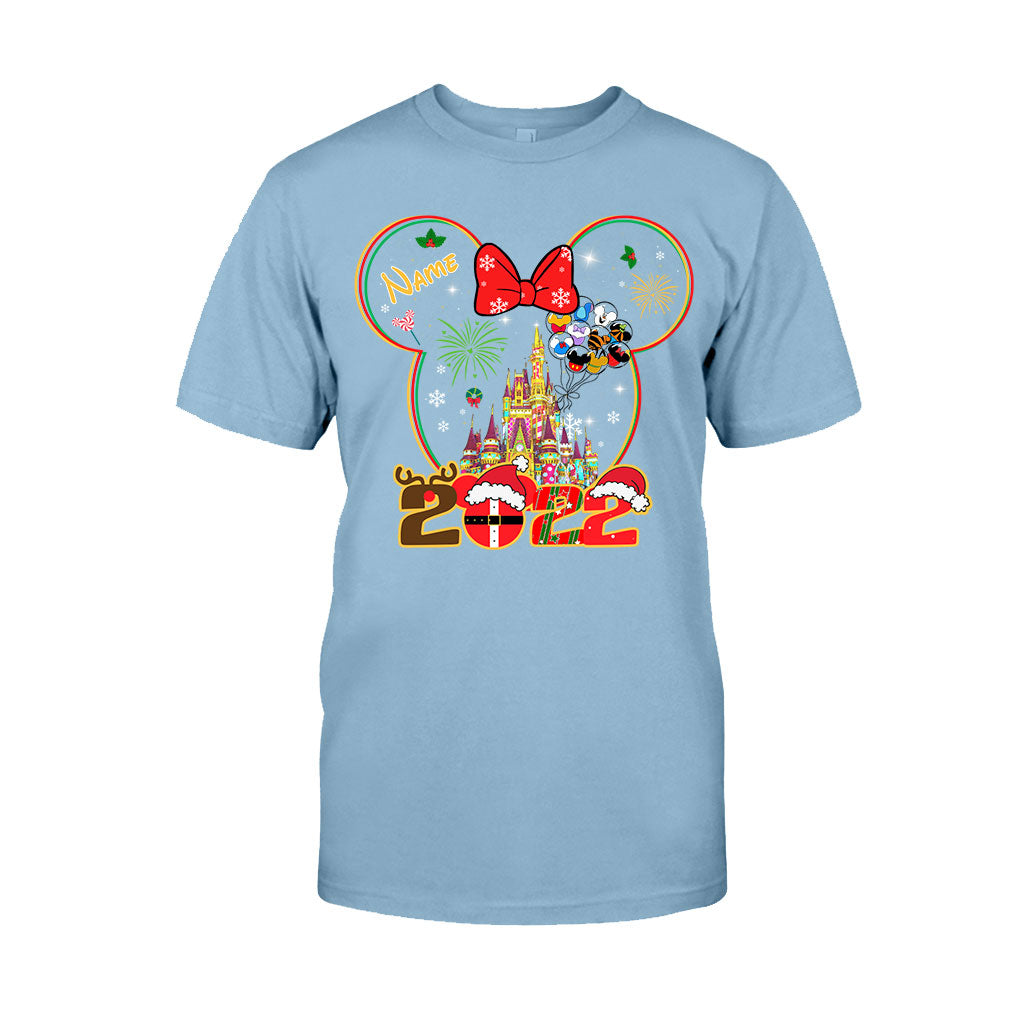 Personalized Christmas Mouse T-shirt & Hoodie for Kids - Custom Name Gift