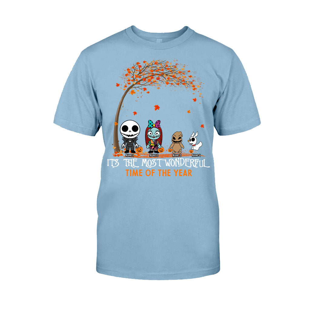 Personalized Halloween T-shirt & Hoodie with Custom Names for Family