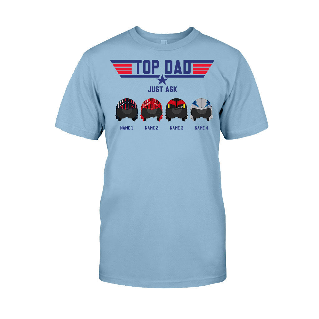 Personalized Top Dad T-shirt & Hoodie Custom Names Gift for Father's Day