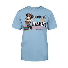 Load image into Gallery viewer, Personalized Teacher T-Shirt and Hoodie Goodbye Suntan Hello Lesson Plan Gift
