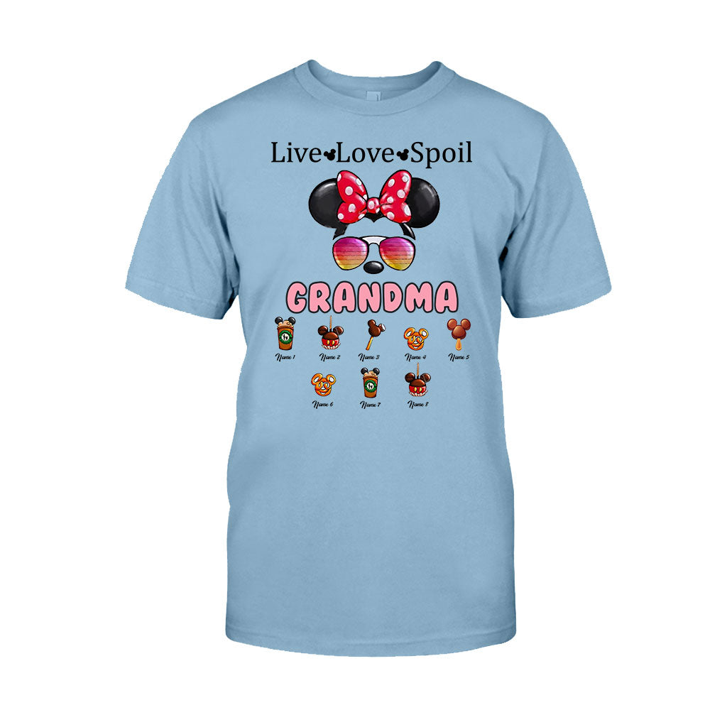 Personalized Live Love Spoil Mouse T-shirt for Grandma