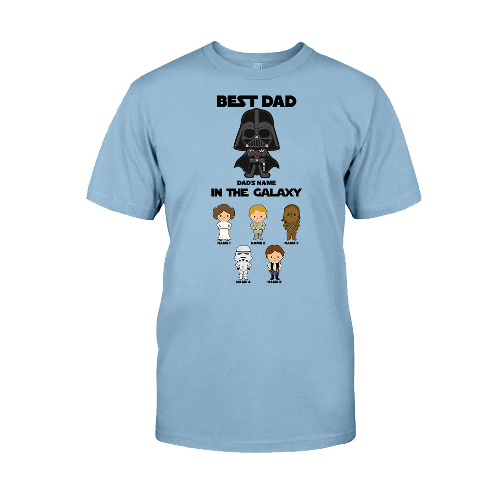 Personalized Best Dad In The Galaxy T-Shirt & Hoodie Gift for Father's Day
