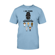 Load image into Gallery viewer, Personalized Father's Day T-shirt with Custom Names &amp; Darth Vader Design

