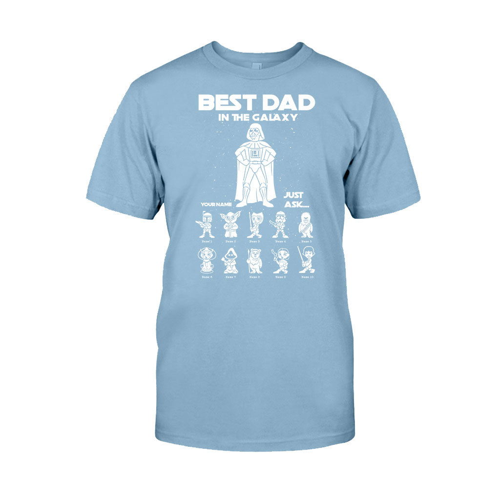 Personalized Best Dad In The Galaxy T-shirt & Hoodie Gift