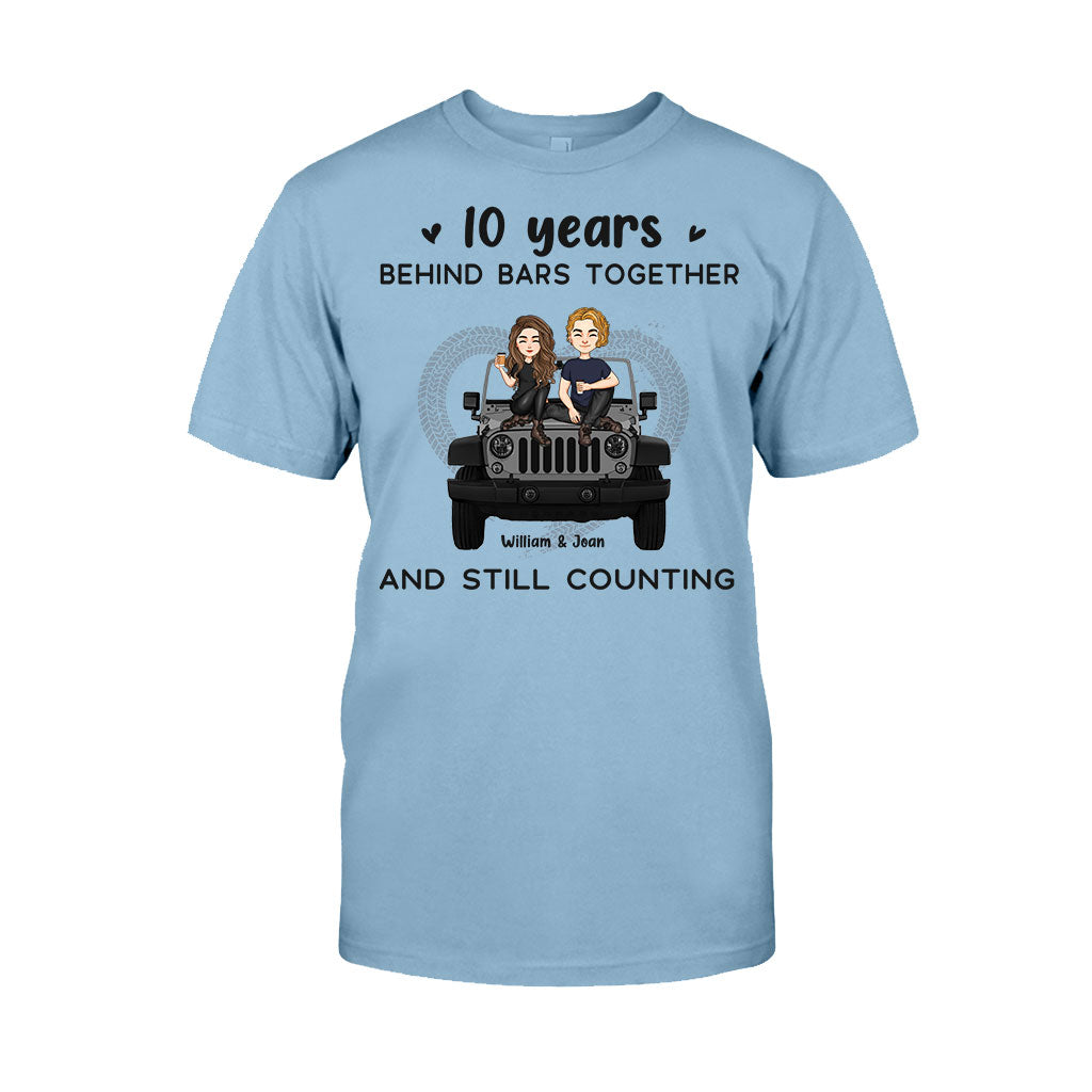 Personalized Couple T-shirt & Hoodie 10 Years Behind Bars Gift