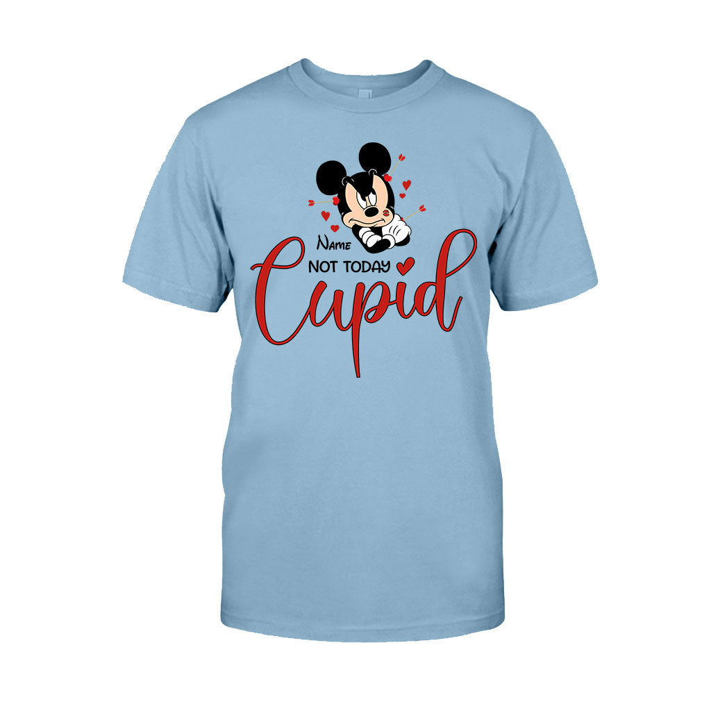 Personalized 'Not Today Cupid' T-shirt & Hoodie for Her - Custom Name Gift