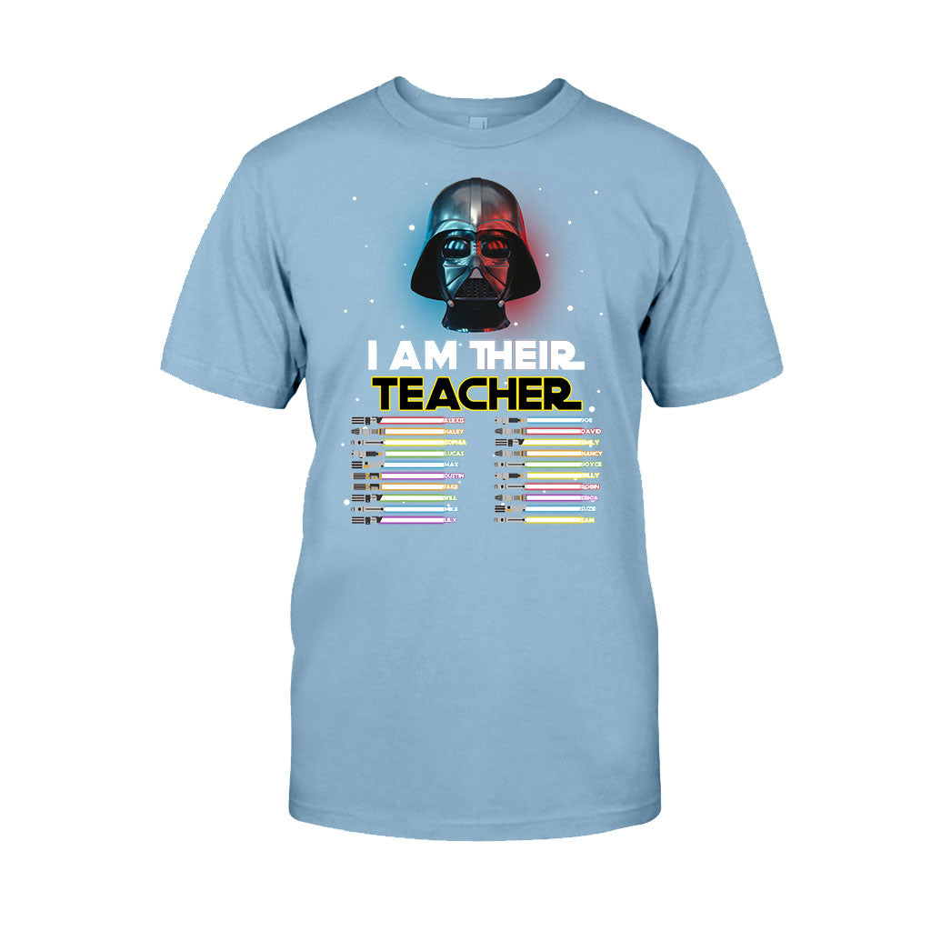 Personalized Teacher T-Shirt Custom Names Star Wars Gift