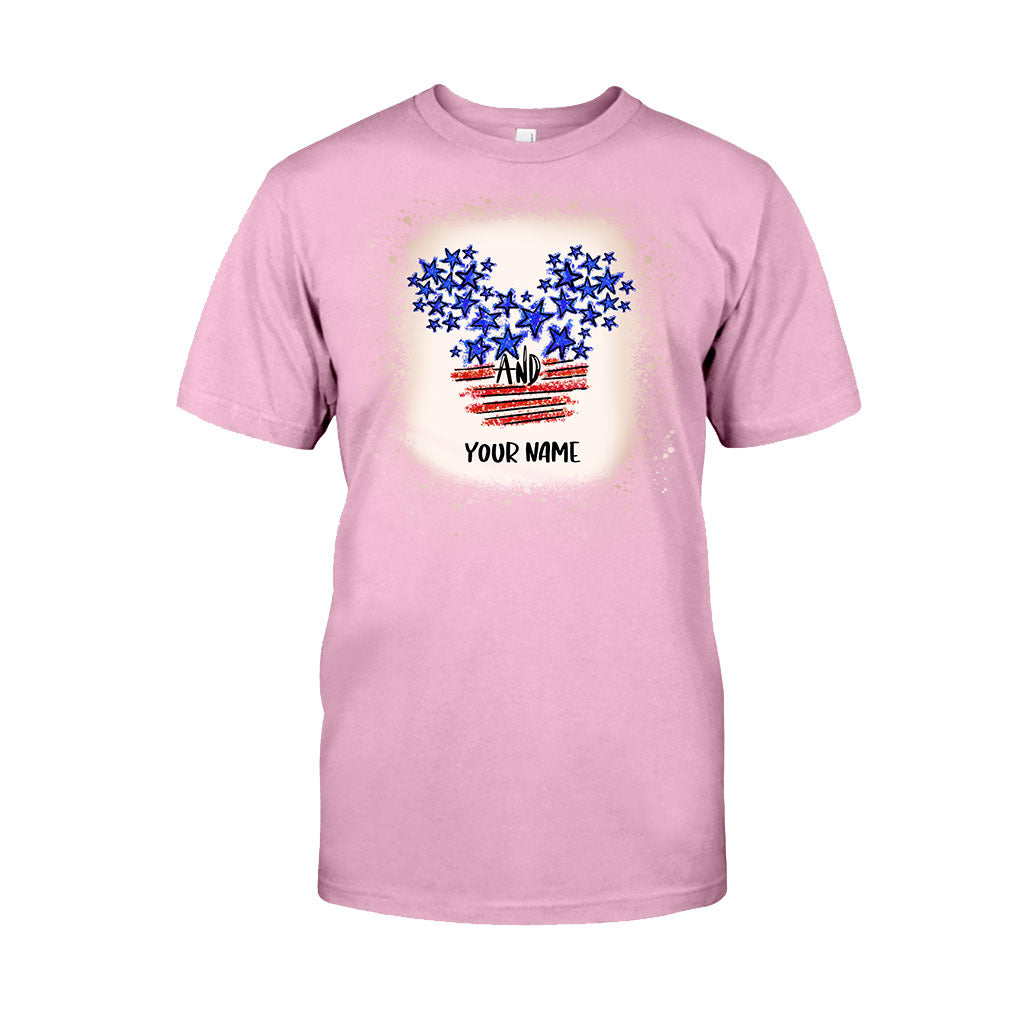 Personalized Stars And Stripes Mouse Ears T-Shirt & Hoodie for Independence Day