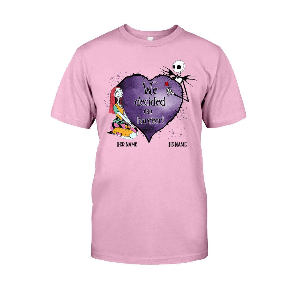 Personalized Couple T-Shirt & Hoodie Custom Names Gift