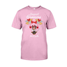 Load image into Gallery viewer, Personalized Grandma T-Shirt &amp; Hoodie with Happiest Grandma Design
