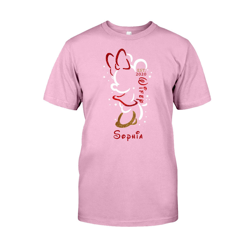 Personalized Couple T-Shirt and Hoodie Set with Names for Anniversary Gift