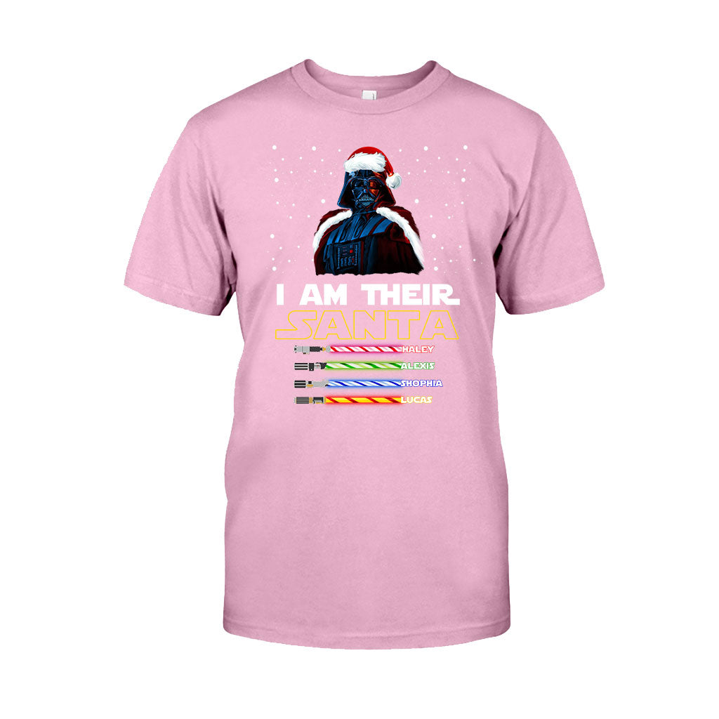Personalized Christmas T-Shirt & Hoodie Gift for Dad - I Am Their Santa