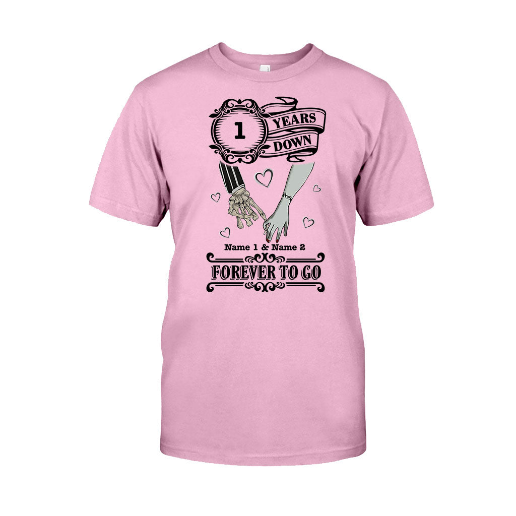 Personalized Couple T-shirt Hoodie Forever To Go Custom Name Gift