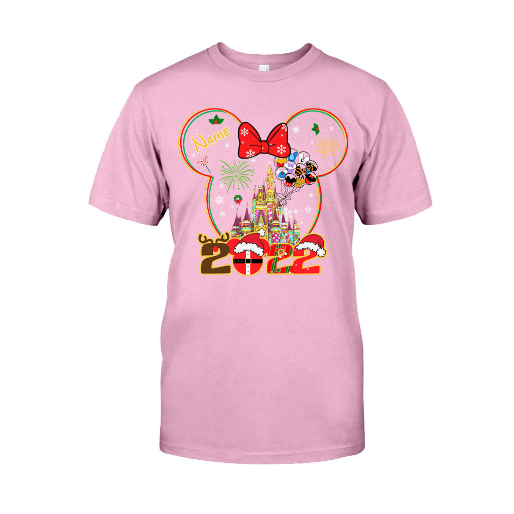 Personalized Christmas Mouse T-shirt & Hoodie for Kids - Custom Name Gift
