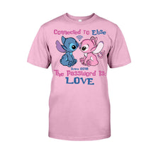 Load image into Gallery viewer, Personalized Couple T-shirt &amp; Hoodie Connected To Love Gift
