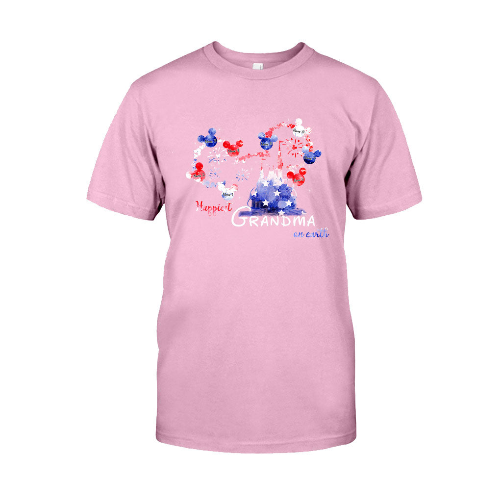Personalized Happiest Grandma Independence Day T-shirt & Hoodie Gift