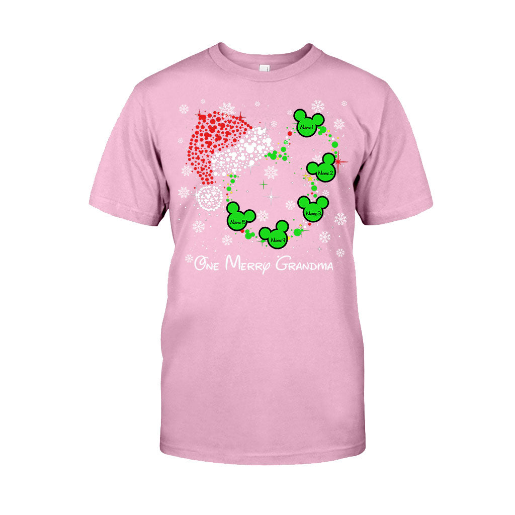 Personalized Christmas T-Shirt & Hoodie for Grandma | Custom Names