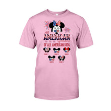 Load image into Gallery viewer, Personalized All American Grandma T-Shirt Hoodie Custom Names Gift
