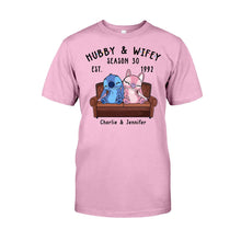 Load image into Gallery viewer, Personalized Couple Ohana T-shirt &amp; Hoodie Custom Gift
