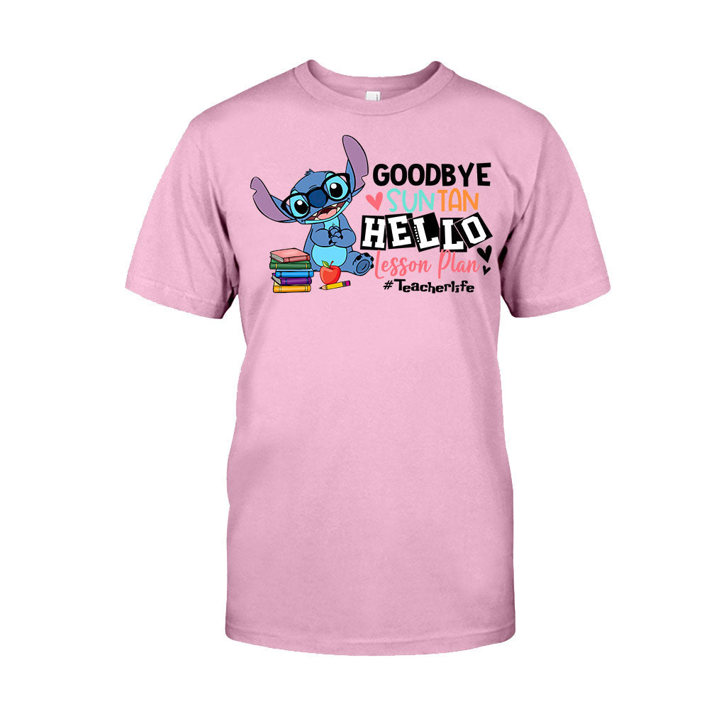 Personalized Teacher T-shirt & Hoodie Goodbye Suntan Lesson Plan Gift