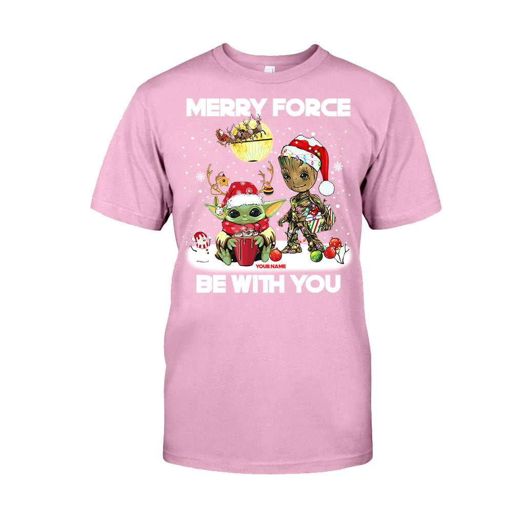 Personalized Merry Force Be With You Christmas T-shirt & Hoodie Gift