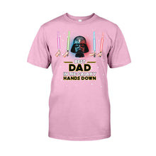 Load image into Gallery viewer, Personalized Best Dad in the Galaxy T-shirt &amp; Hoodie Gift
